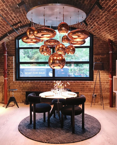 black modern chandelier